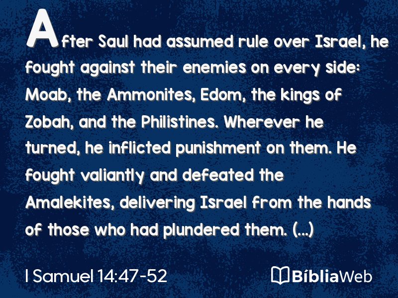 I Samuel 14:47-52 em imagem para compartilhar