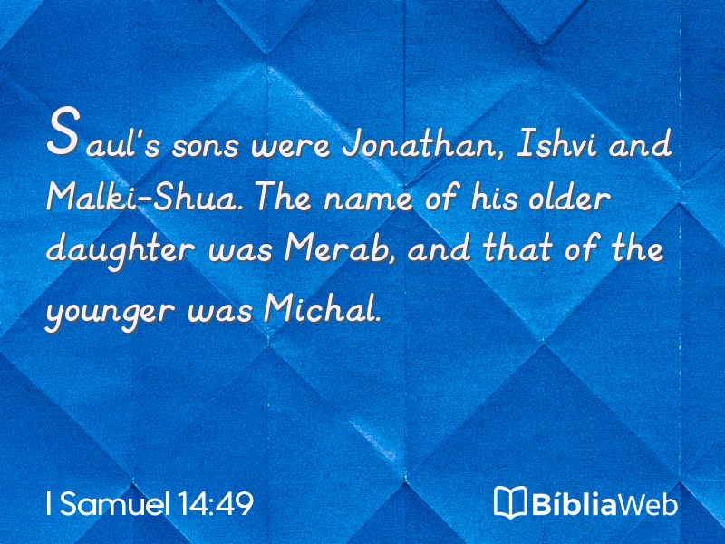 I Samuel 14:49 em imagem para compartilhar