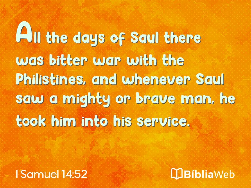 I Samuel 14:52 em imagem para compartilhar