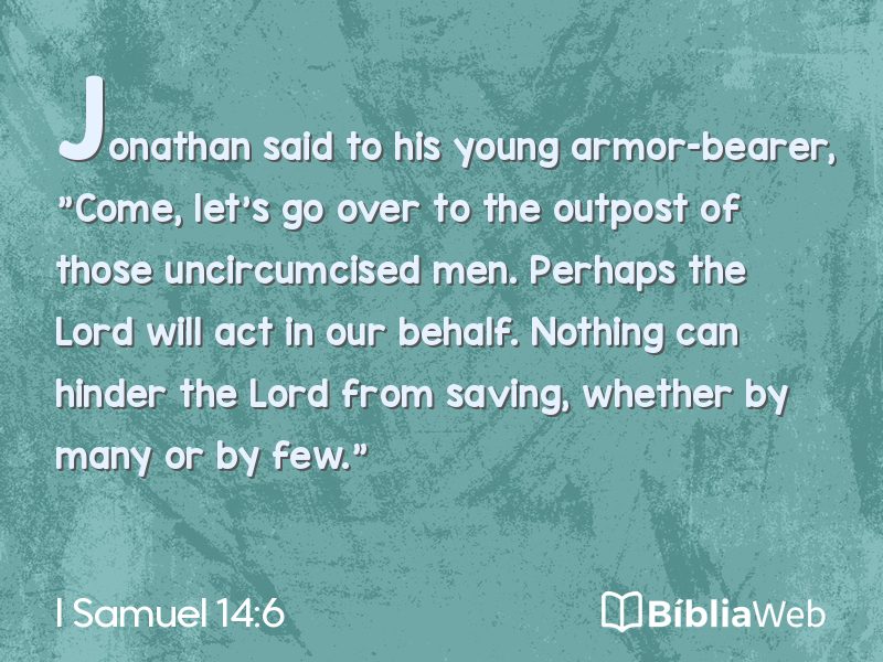 I Samuel 14:6 em imagem para compartilhar