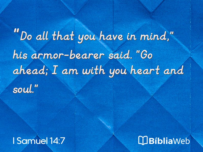 I Samuel 14:7 em imagem para compartilhar