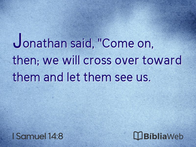 I Samuel 14:8 em imagem para compartilhar
