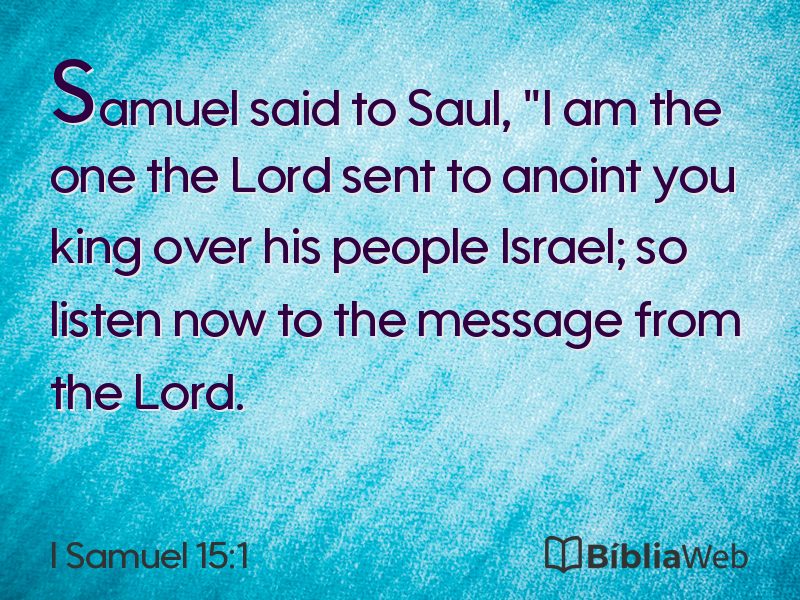 I Samuel 15:1 em imagem para compartilhar
