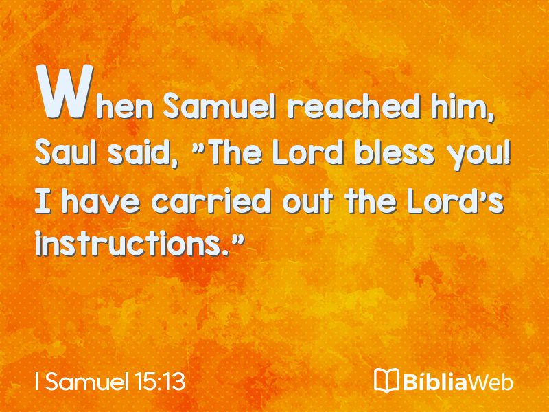 I Samuel 15:13 em imagem para compartilhar