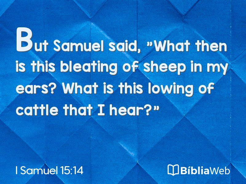 I Samuel 15:14 em imagem para compartilhar