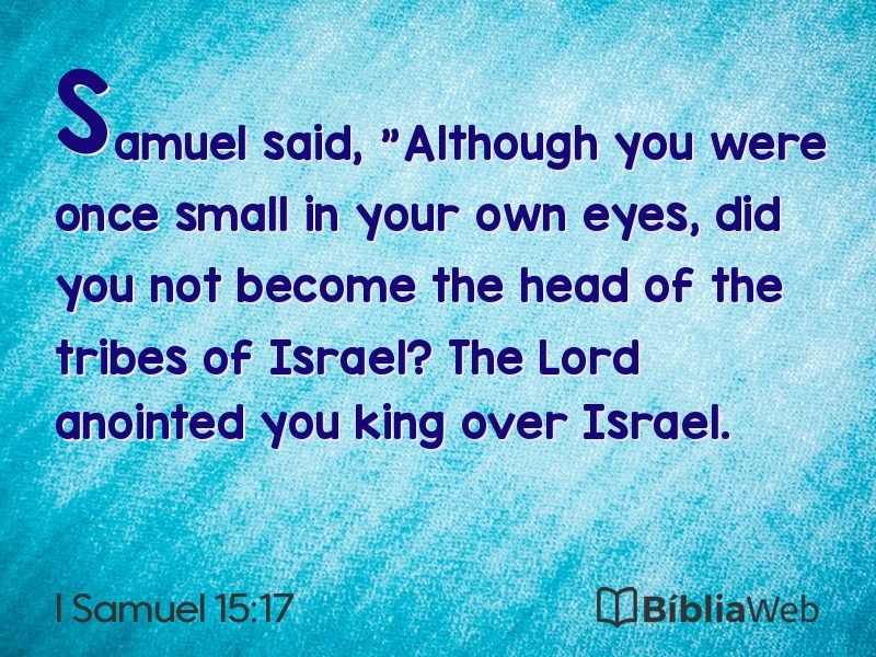 I Samuel 15:17 em imagem para compartilhar