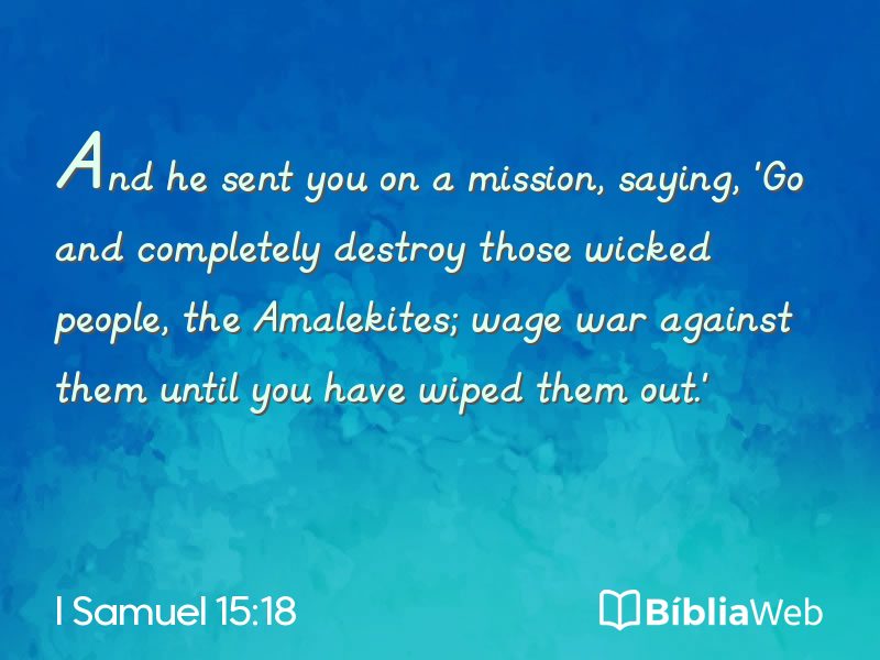 I Samuel 15:18 em imagem para compartilhar