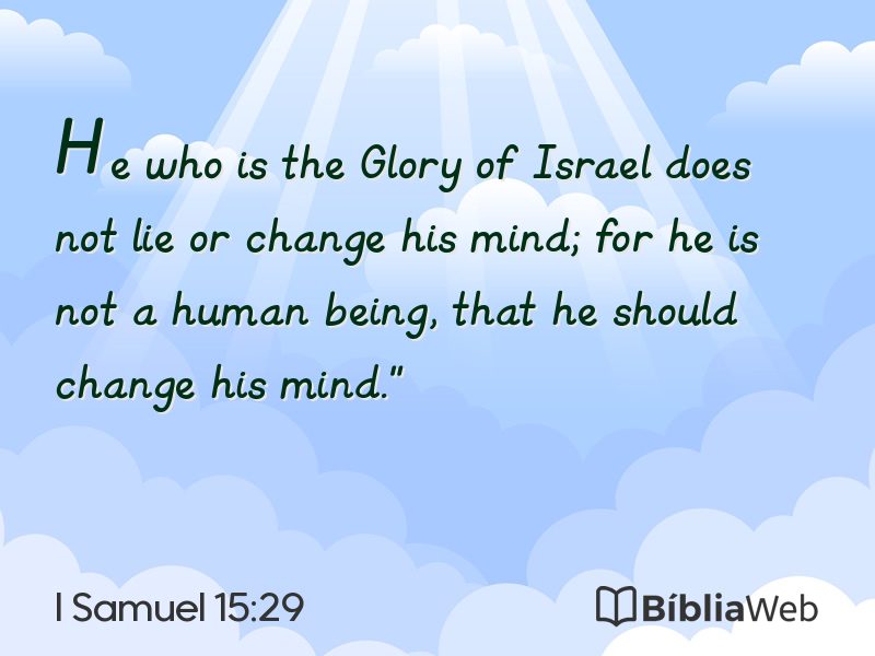 I Samuel 15:29 em imagem para compartilhar
