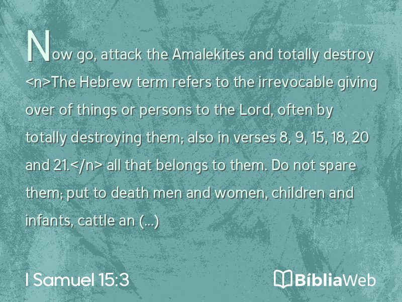 I Samuel 15:3 em imagem para compartilhar