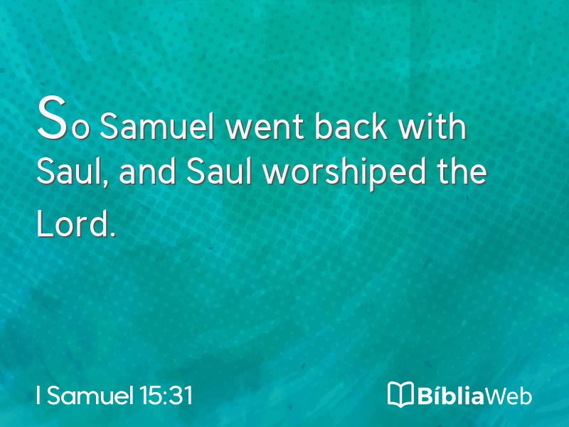 I Samuel 15:31 em imagem para compartilhar
