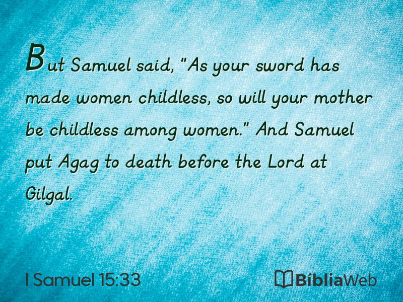 I Samuel 15:33 em imagem para compartilhar