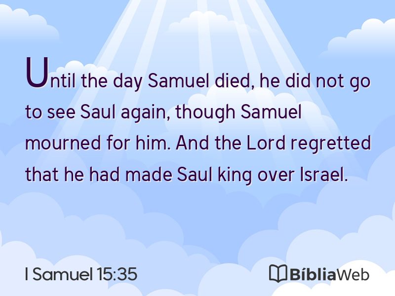 I Samuel 15:35 em imagem para compartilhar