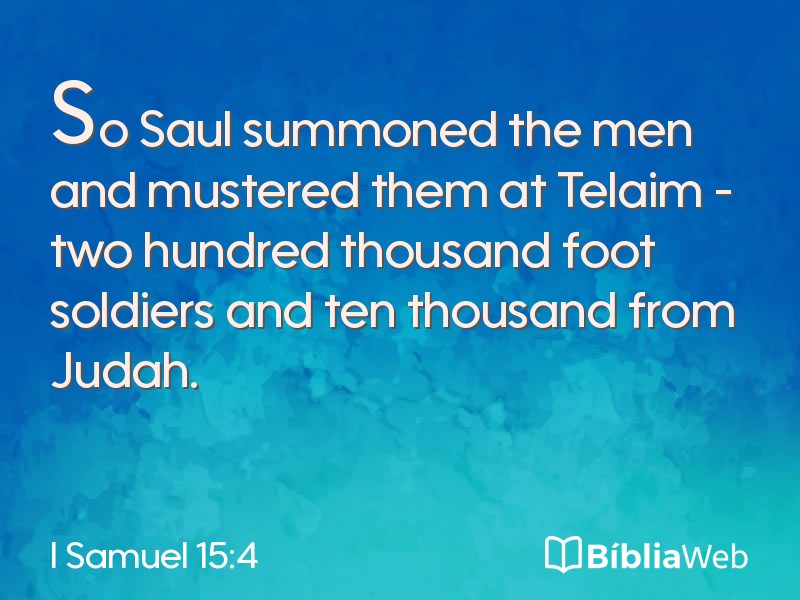 I Samuel 15:4 em imagem para compartilhar