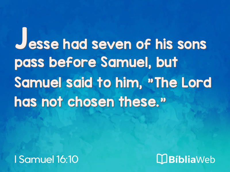 I Samuel 16:10 em imagem para compartilhar