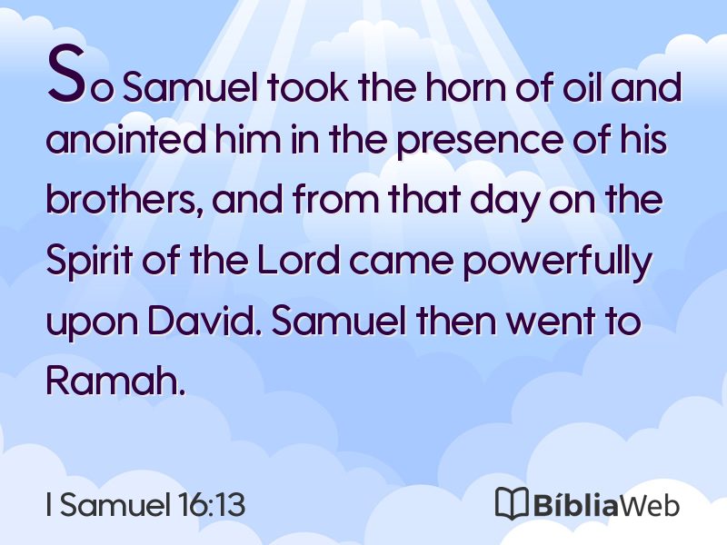 I Samuel 16:13 em imagem para compartilhar