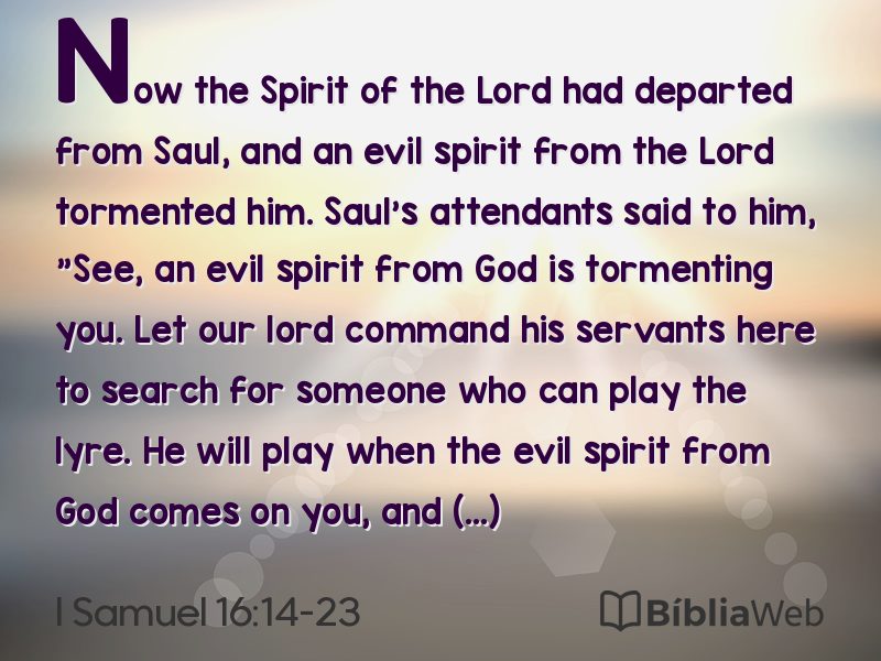 I Samuel 16:14-23 em imagem para compartilhar