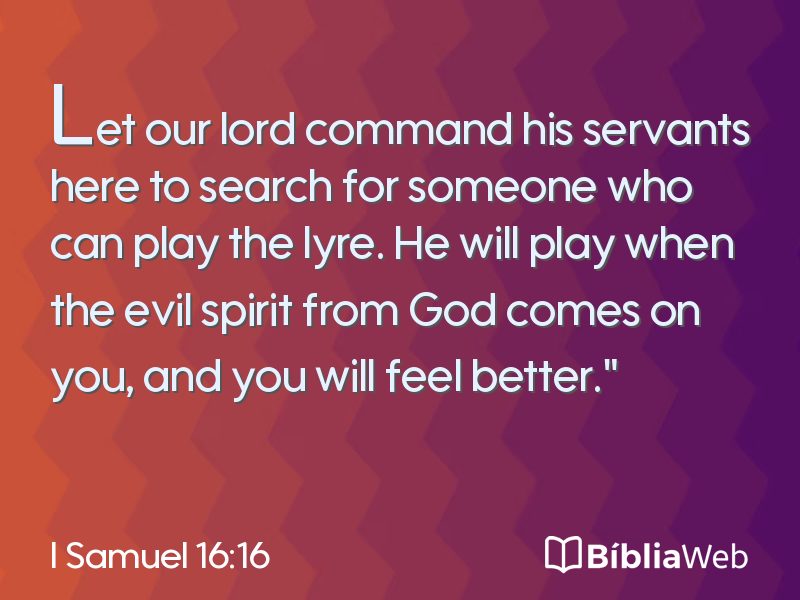 I Samuel 16:16 em imagem para compartilhar