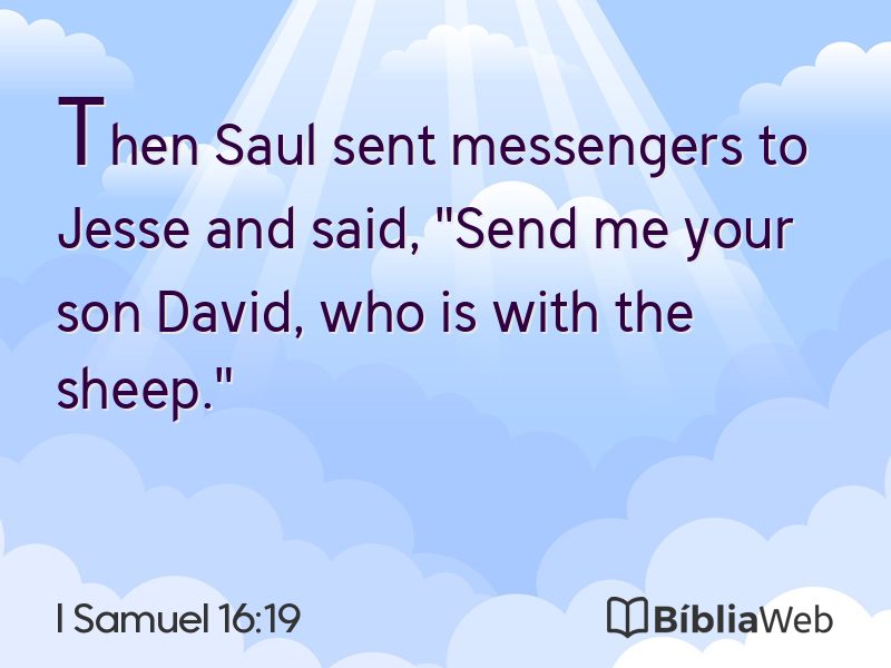 I Samuel 16:19 em imagem para compartilhar