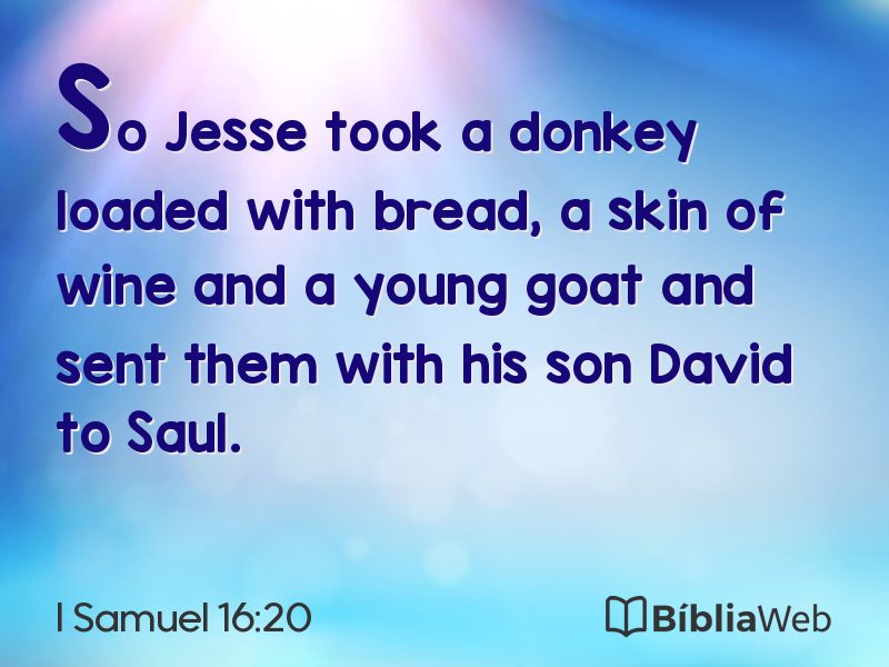 I Samuel 16:20 em imagem para compartilhar