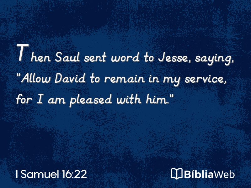 I Samuel 16:22 em imagem para compartilhar