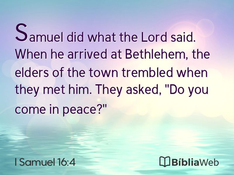 I Samuel 16:4 em imagem para compartilhar