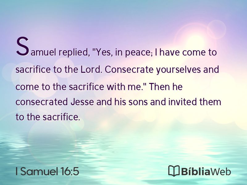 I Samuel 16:5 em imagem para compartilhar