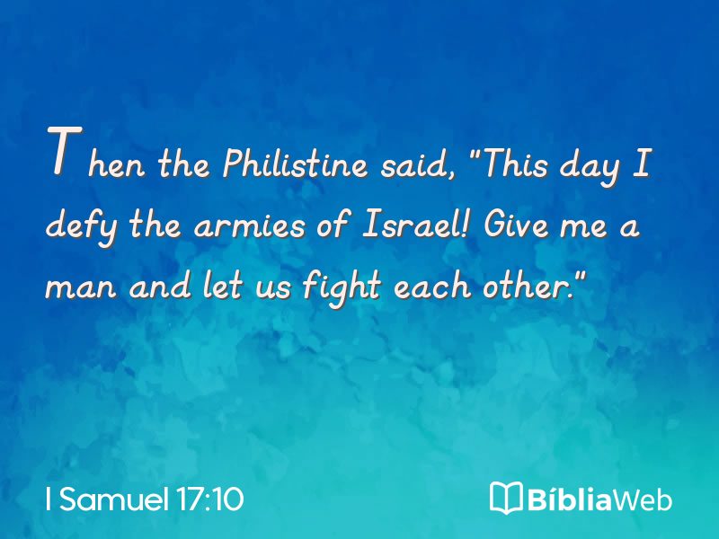I Samuel 17:10 em imagem para compartilhar