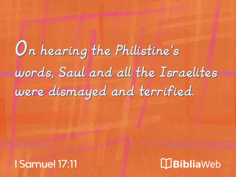 I Samuel 17:11 em imagem para compartilhar