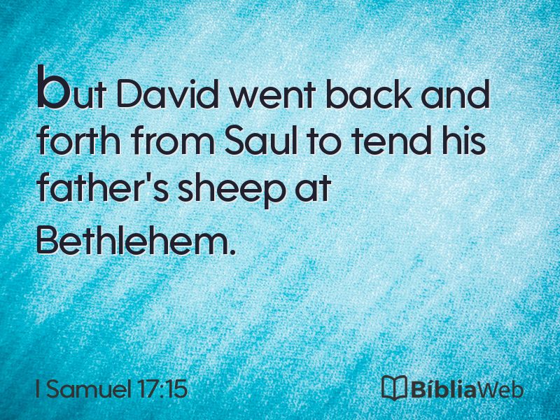 I Samuel 17:15 em imagem para compartilhar