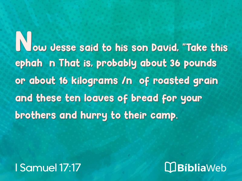 I Samuel 17:17 em imagem para compartilhar