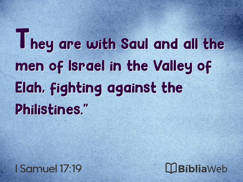 I Samuel 17:19 em imagem para compartilhar