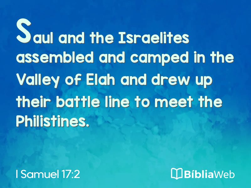 I Samuel 17:2 em imagem para compartilhar