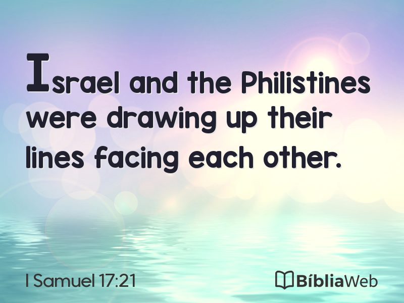 I Samuel 17:21 em imagem para compartilhar