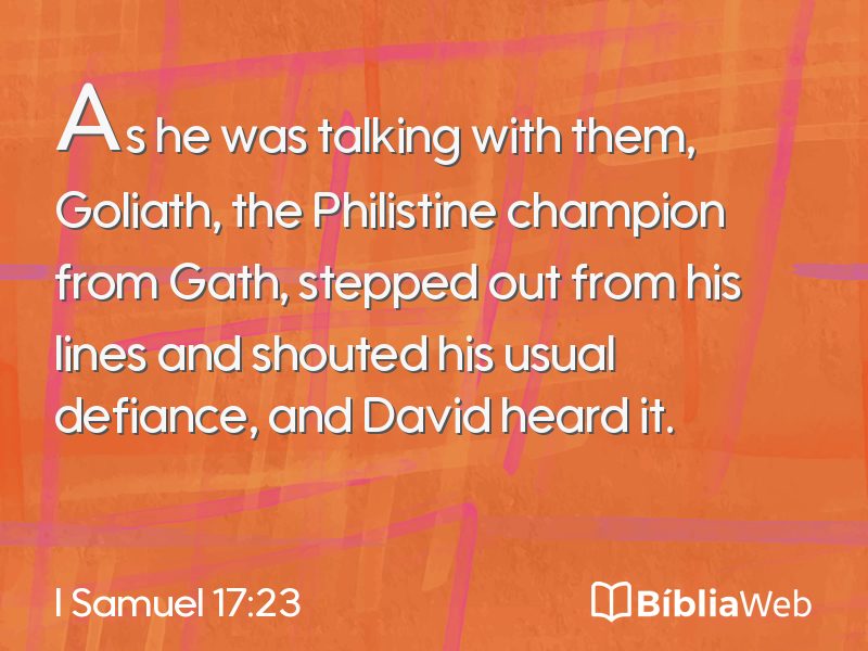I Samuel 17:23 em imagem para compartilhar