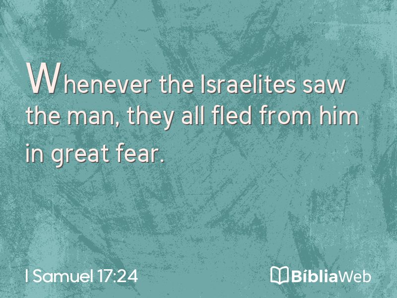 I Samuel 17:24 em imagem para compartilhar