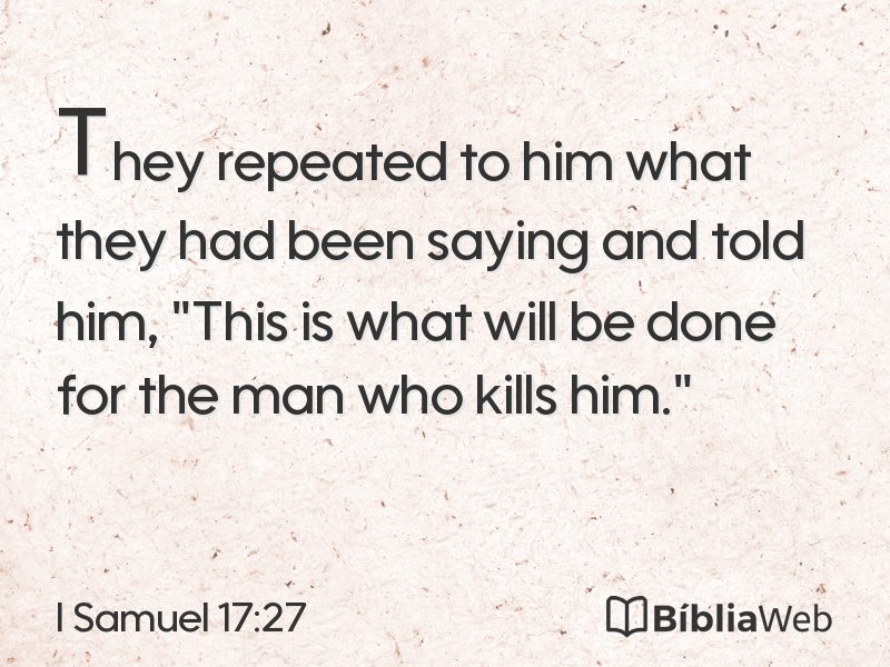 I Samuel 17:27 em imagem para compartilhar