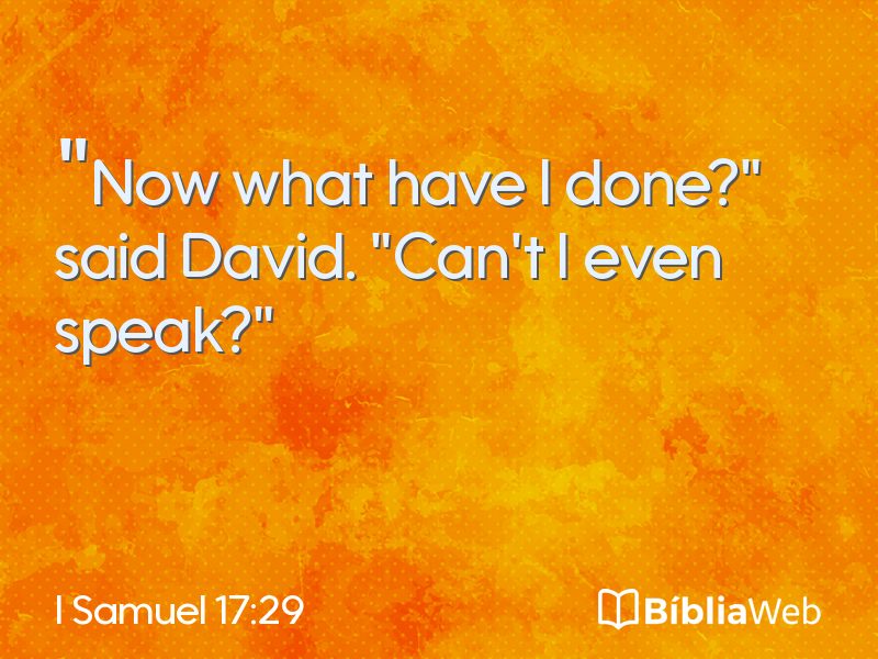 I Samuel 17:29 em imagem para compartilhar