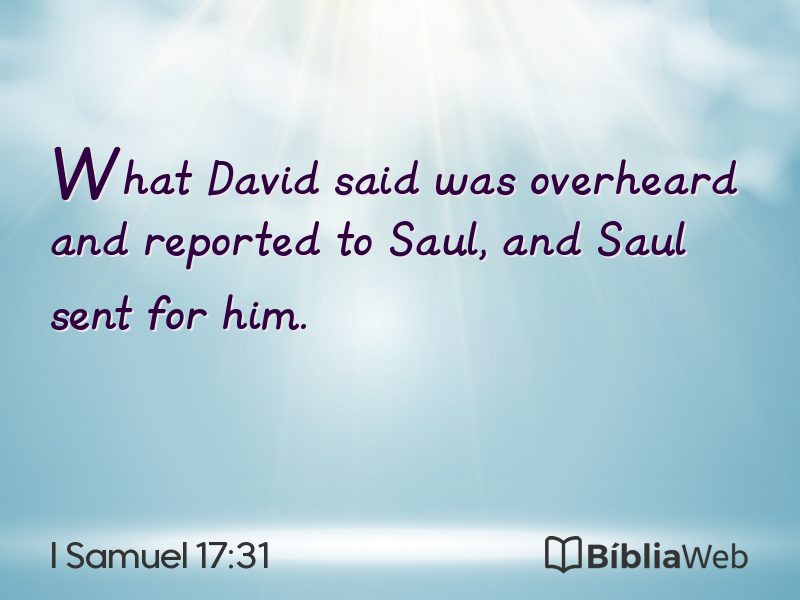 I Samuel 17:31 em imagem para compartilhar