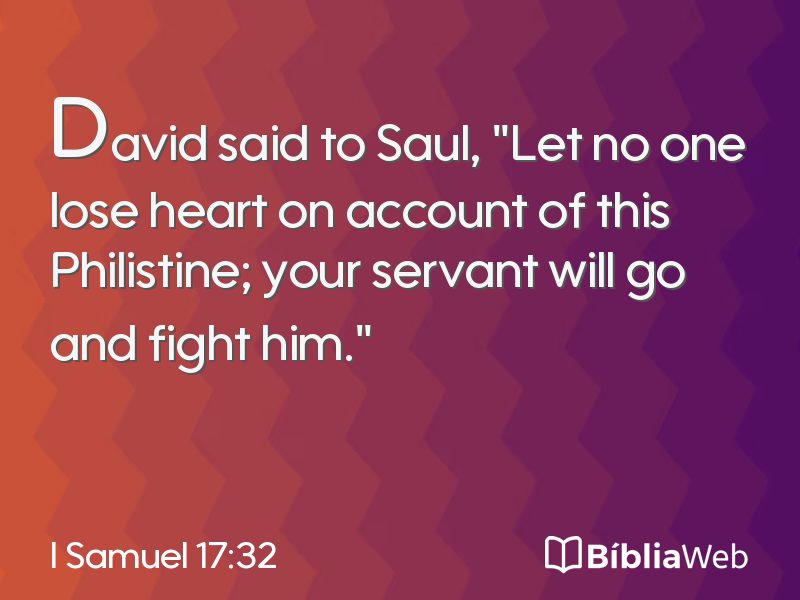 I Samuel 17:32 em imagem para compartilhar