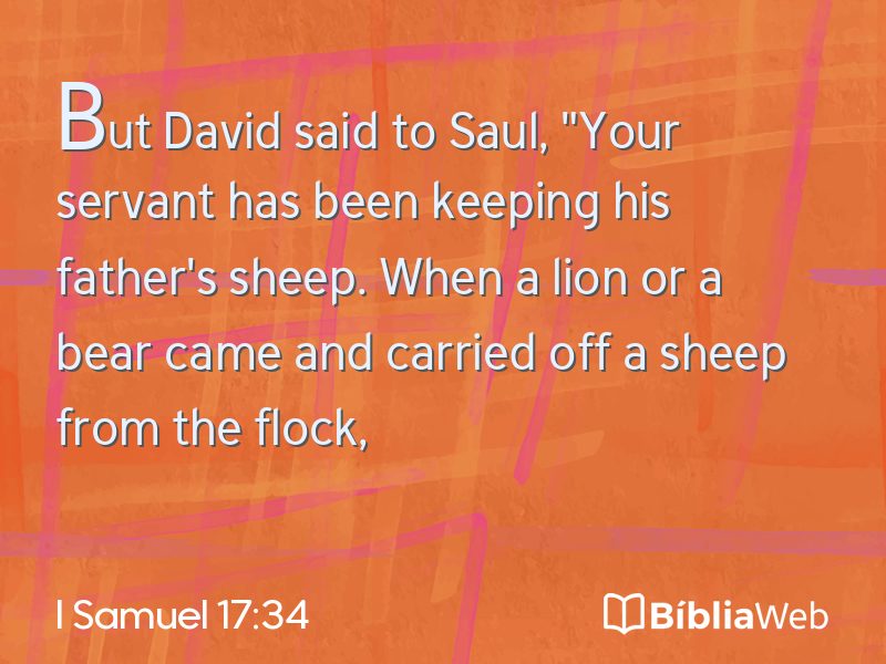 I Samuel 17:34 em imagem para compartilhar