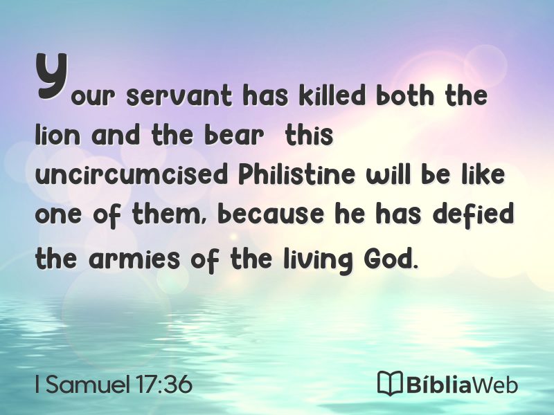 I Samuel 17:36 em imagem para compartilhar