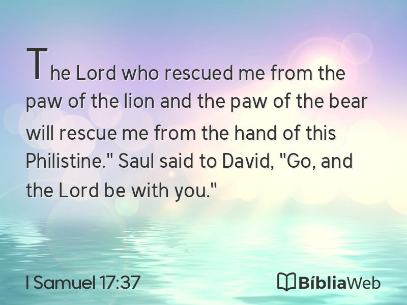 I Samuel 17:37 em imagem para compartilhar