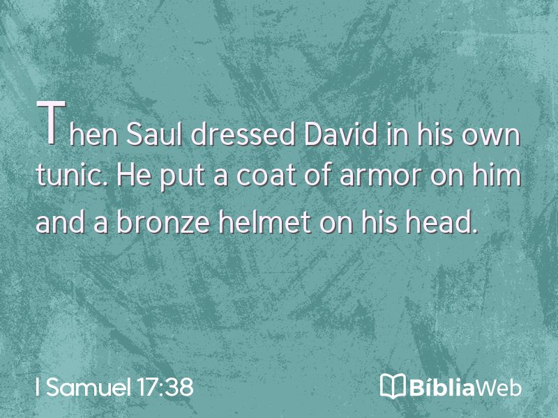 I Samuel 17:38 em imagem para compartilhar