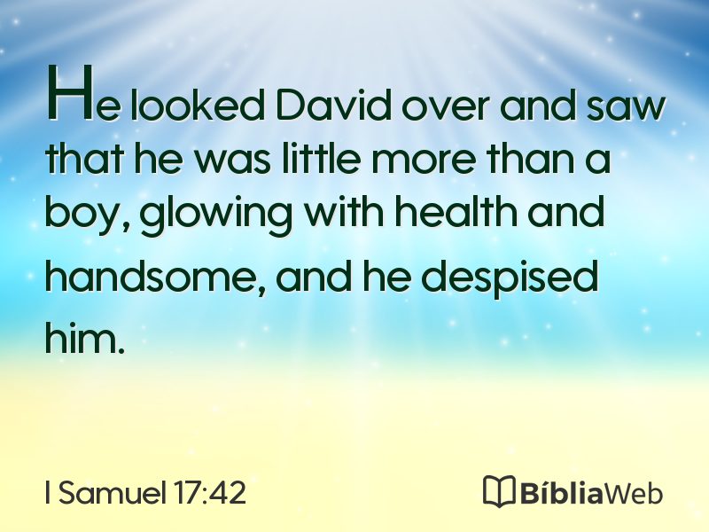 I Samuel 17:42 em imagem para compartilhar