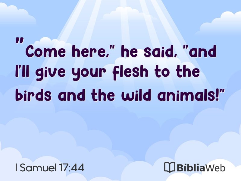 I Samuel 17:44 em imagem para compartilhar