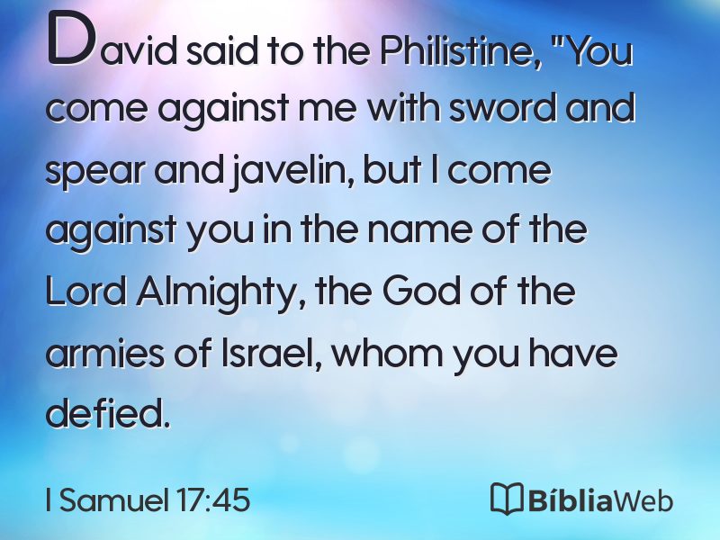 I Samuel 17:45 em imagem para compartilhar