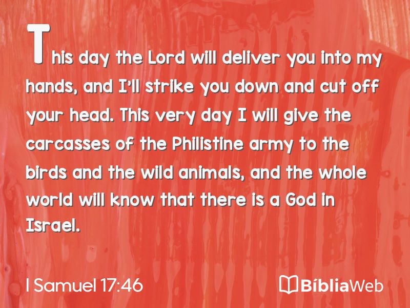 I Samuel 17:46 em imagem para compartilhar