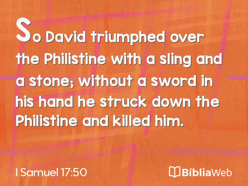 I Samuel 17:50 em imagem para compartilhar