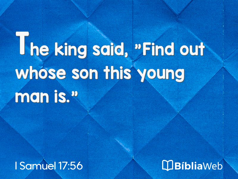 I Samuel 17:56 em imagem para compartilhar