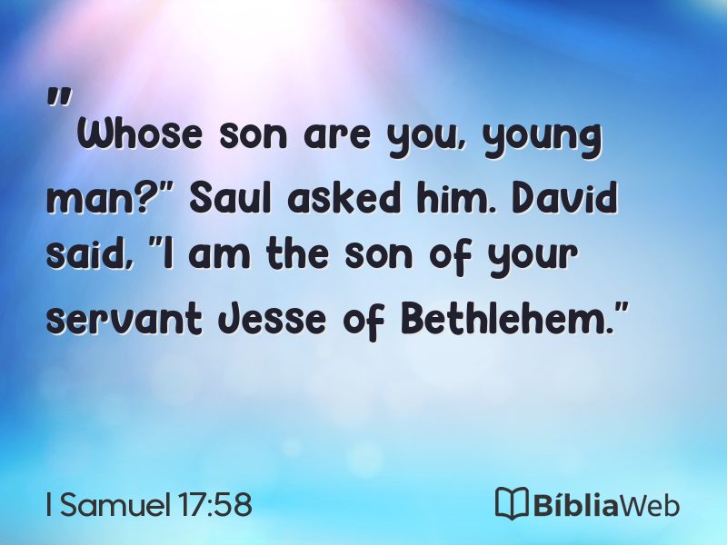 I Samuel 17:58 em imagem para compartilhar